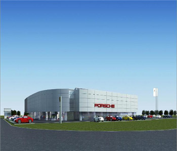 2017年12月中标宁波慈溪保时捷4S店外幕墙工程